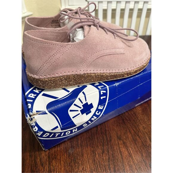 Birkenstock Lavender Gary flats with Suede Upper 38 NARROW - Picture 2 of 9